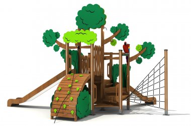 米兰中国milan·运动游乐木质定制树形组